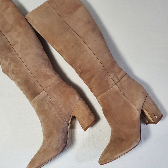 Sam Edelman Shoes - Sam Edelman Hiltin Heeled Tan Suede Tall Boots Size EU 36.5 US 5.5